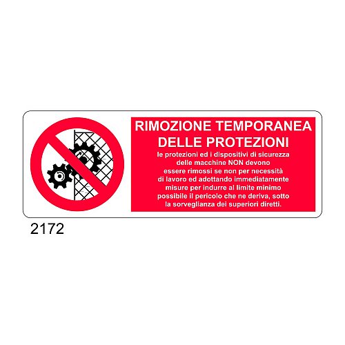 Rimozione temporanea delle protezioni