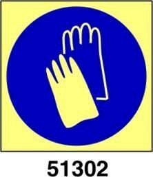 Wear gloves - obbligatorio indossare guanti - B - ADL 150x150 mm