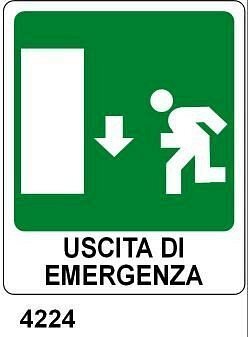 Uscita di emergenza in basso - B - Alluminio 160x210 mm