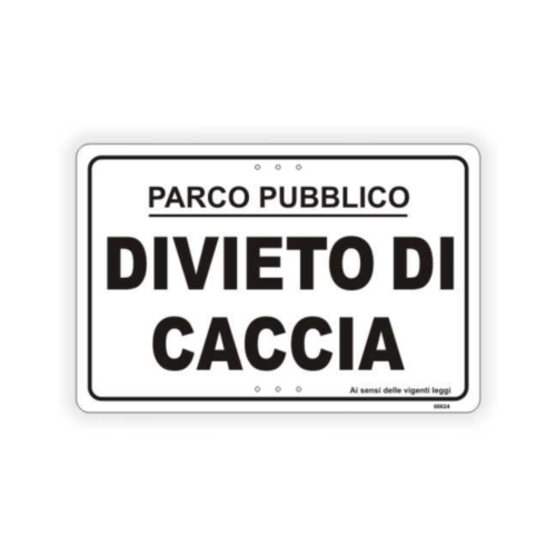 Divieto di caccia parco pubblico