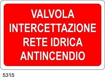 Valvola intercettazione rete idrica antincendio - B - Alluminio 500x330 mm - Conf 10 pz.