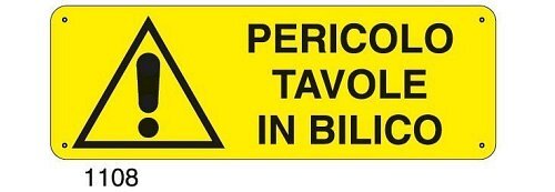 Pericolo tavole in bilico - C - Alluminio 330x500 mm
