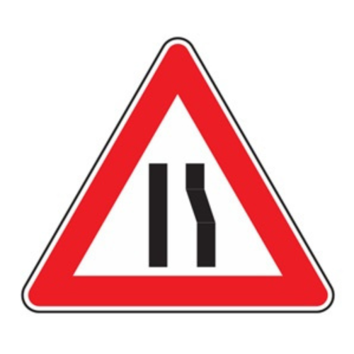 Strettoia asimmetrica a destra