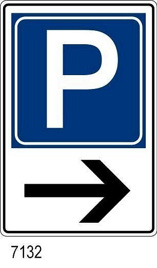 Parcheggio - A - Alluminio - 300x450 mm