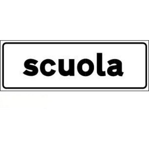 Scuola - A - Alluminio CL.1 53x18 cm