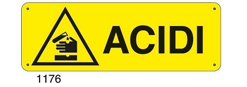 Acidi - A - PVC adesivo 350x125 mm