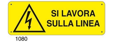 Si lavora sulla linea - C - Alluminio 330x500 mm