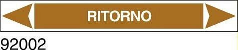 Ritorno - etichetta - A - PVC adesivo - 175x30 mm