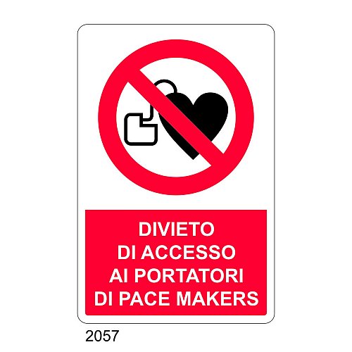 Divieto di accesso ai portatori di pace makers - C - Alluminio 330x500 mm