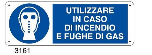 Utilizzare in caso di incendio e fughe di gas - E - Alluminio 500x700 mm