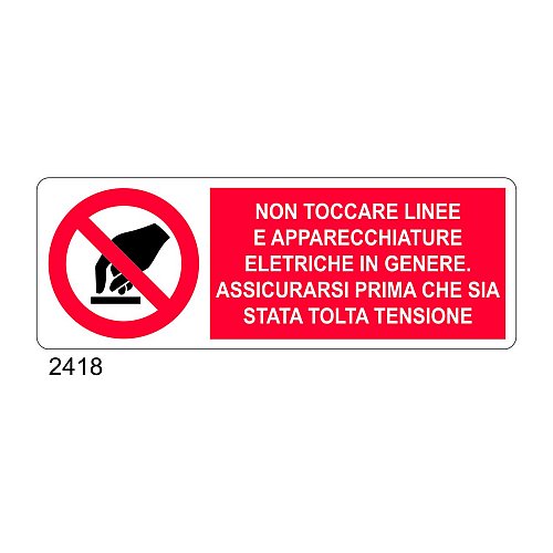 Non toccare linee e apparecchiature elettriche in genere.Assicurarsi prima che sia stata tolta tensione