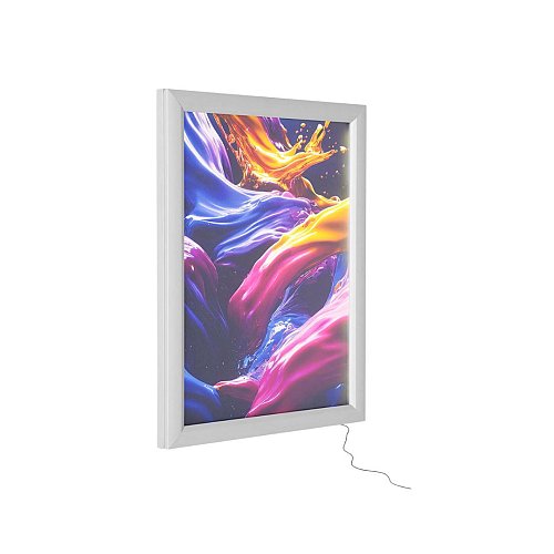 Cornice a scatto per interno rettroilluminata a LED 50x70 slim
