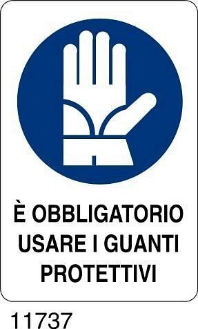 E' obbligatorio proteggere i guanti protettivi - A - Polionda 350x500 mm