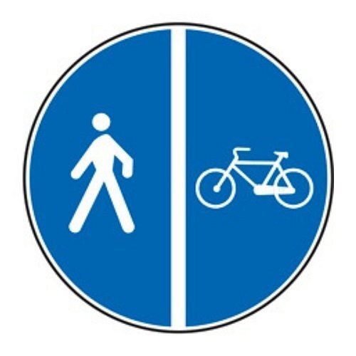 Pista ciclabile contigua al marciapiede