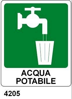 Acqua potabile - C - PVC adesivo 230x310 mm