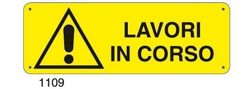 Lavori in corso - D - Alluminio 1400x500 mm