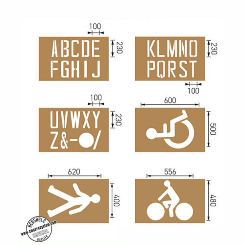 KIT Nº3 - 6 Sagome di lettere e simboli