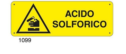 Acido solforico - C - Alluminio 330x500 mm - Conf 10 pz.