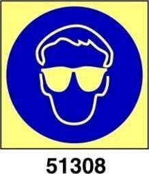 Eye protection must be worn - indossare protezione per gli occhi - B - PVL 150x150 mm