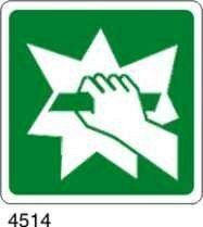 Rompere in caso di emergenza - C - Alluminio 230x230 mm - Conf 10 pz.