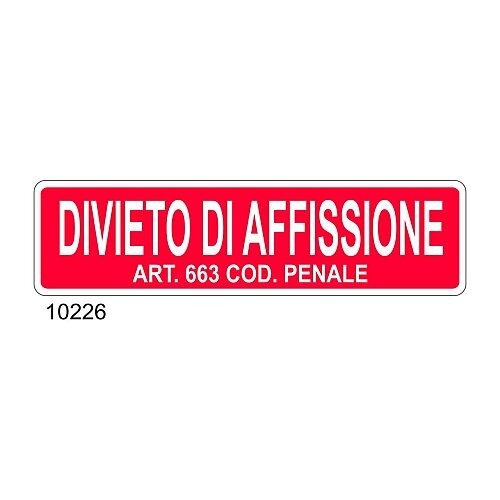 Divieto di affissione conf. 10pz
