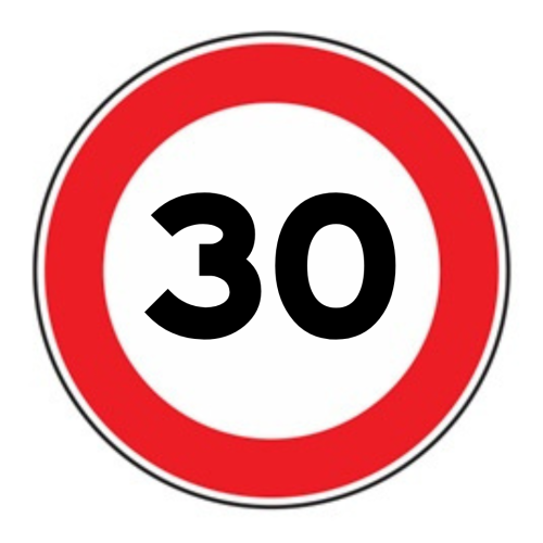 Limite massimo di velocità 30 km/h