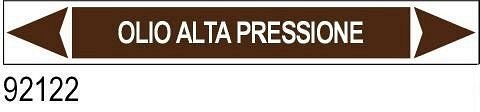Olio alta pressione - etichetta - A - PVC adesivo - 175x30 mm