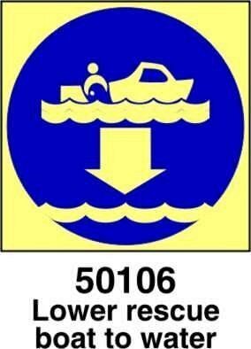 Lower rescue boat to water - B - ADL 300x300 mm