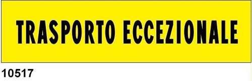 Trasporto Eccezionale cartello all. 600x150 mm