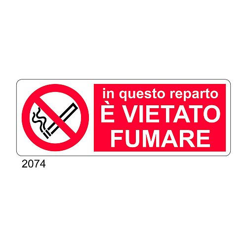 In questo reparto è vietato fumare - C - Alluminio 330x500 mm - Conf 10 pz.