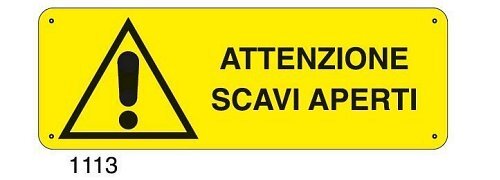Attenzione scavi aperti - E - Alluminio 500x700 mm