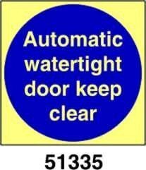 Automatic watertight door keep clear - porta stagna automatica tenersi distanti - A - PVL 100x100 mm