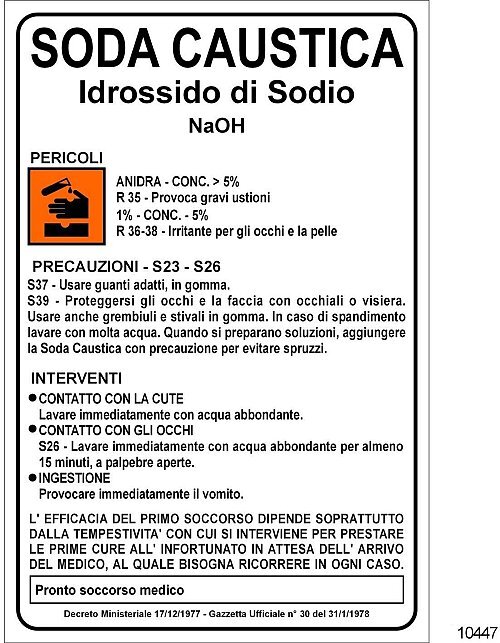 Soda Caustica - B - Alluminio - 330x500 mm