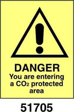 Danger you are entering a CO2 protected area - A - PVL 150x200 mm