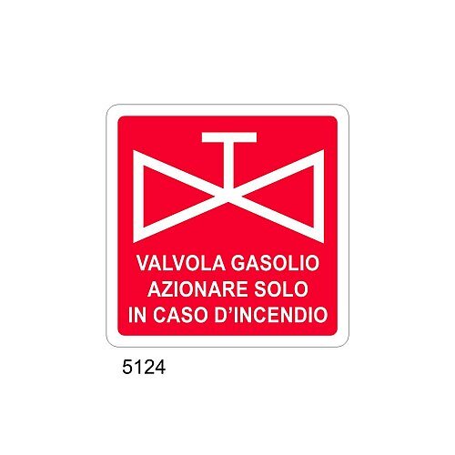 Valvola gasolio azionare solo in caso di incendio - D - Alluminio 370x370 mm