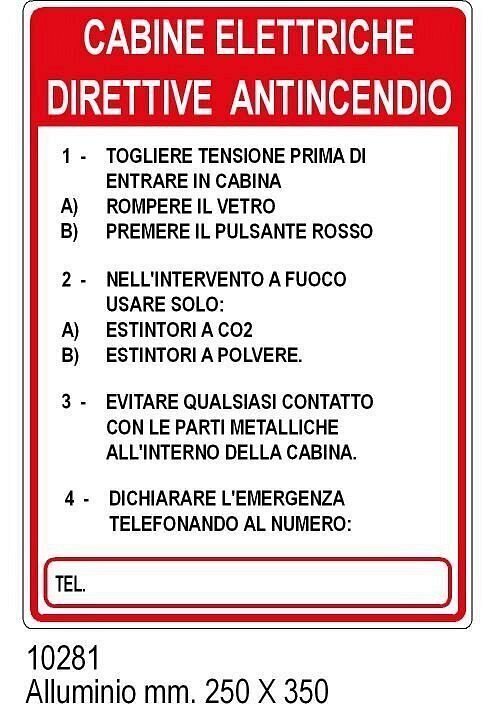 Cabine elettriche direttive antincendio