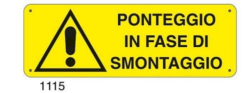 Ponteggio in fase di smontaggio - C - Alluminio 330x500 mm