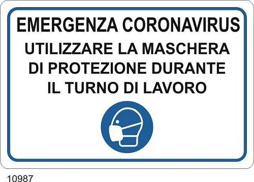 Utilizzare la mascherina di protezione.. - A - PVC adesivo - 250x350 mm