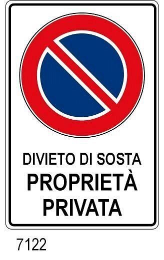 Divieto di sosta proprietà privata - B - Alluminio Scatolato Rifrang. - 400x600 mm