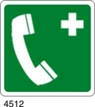 Telefono di emergenza - D - Alluminio 370x370 mm