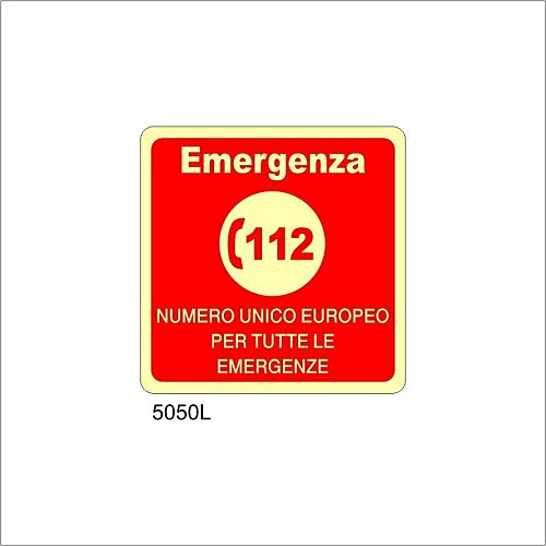 Numero Unico Europeo Luminescente - B - Alluminio Luminescente - 160x160 mm