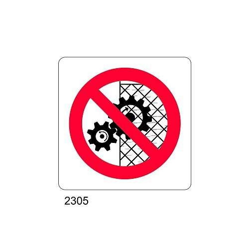 Divieto di rimozione di protezioni e dispositivi di sicurezza - E - Alluminio 665x665 mm - Conf 10 pz.