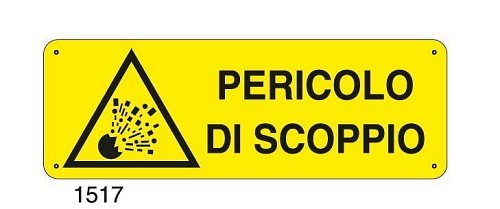 Pericolo di scoppio - C - Alluminio 330x500 mm