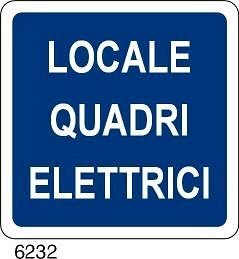 Locale quadri elettrici - C - PVC adesivo 230x230 mm