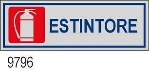 Etichetta adesiva mm 170x45  Estintore